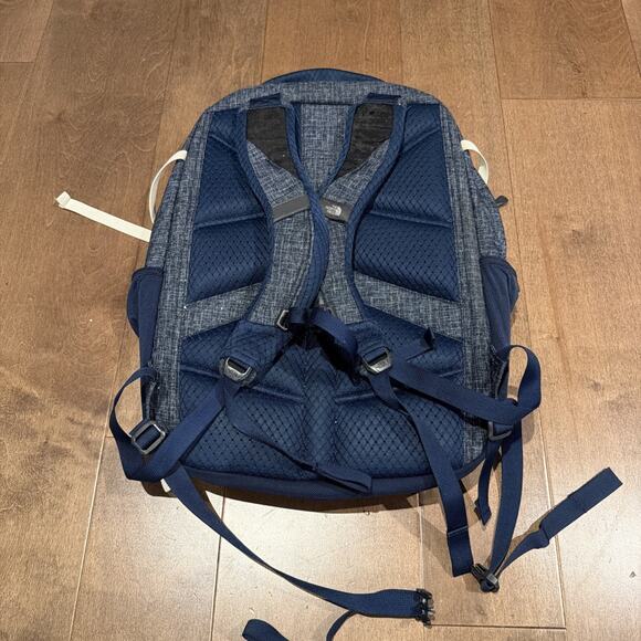The North Face Recon Backpack Blue Padded Laptop Compartment Back Waist Clip Bro - Picture 2 of 5